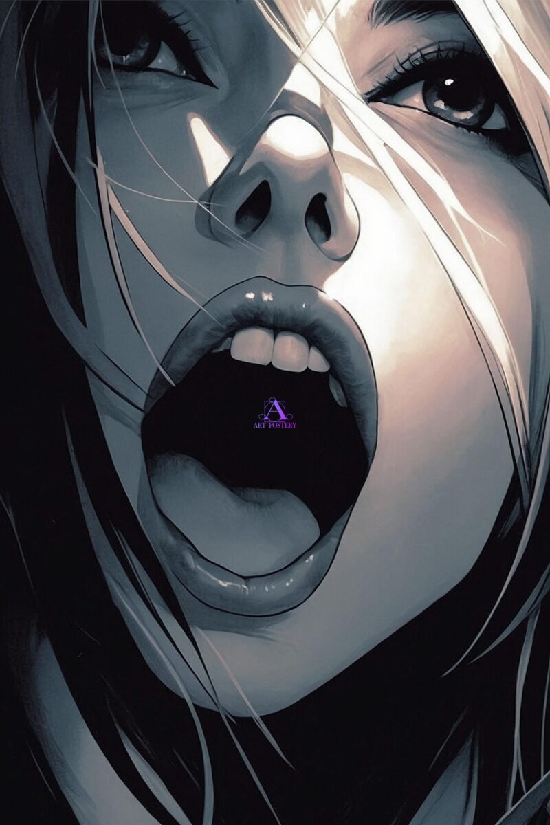 Poster “Crimson Echo” – A Dramatic Portrait Print 37