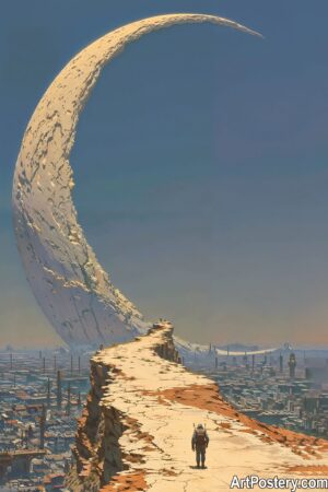 The Unstoppable Moon: A Stunning Space Poster for Your Home