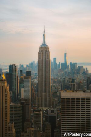 Poster New York Skyline at Golden Hour