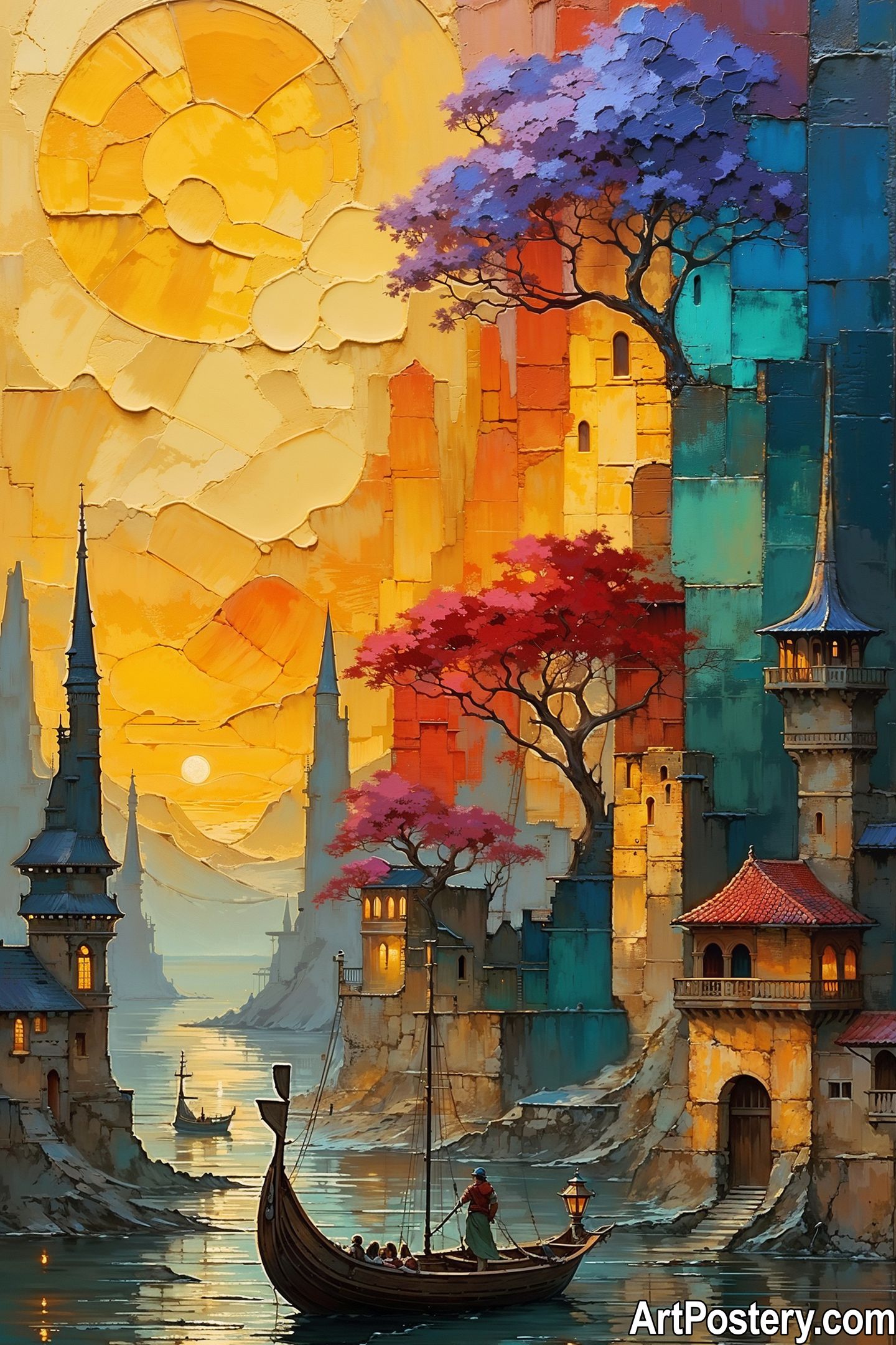 Fantasy Coastline Art Poster