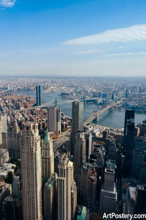Poster New York Skyline Bridge Cityscape Wall Art