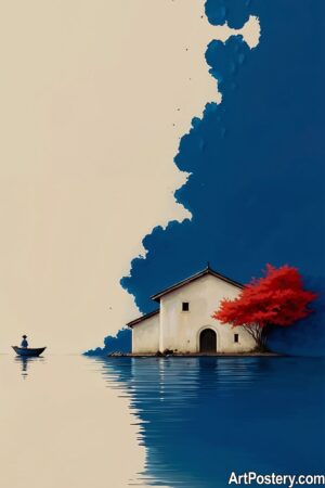 A Vibrant Abstract Vision - Unique Minimalist Art Print