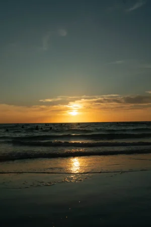 Sunset Over Ocean Waves Photographic Print 100