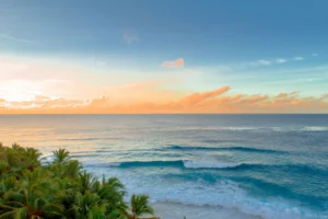 Palm Trees Framing a Tropical Sunset Photographic Print 107
