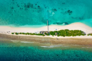 Aerial View of a Sandy Tropical Coast Photographic Print 121