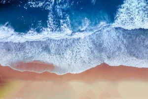 Aerial Tropical Coastline and Blue Water Photographic Print 141