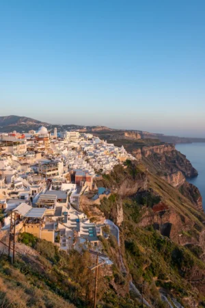 Cliffside Coastal Town Photographic Poster 93