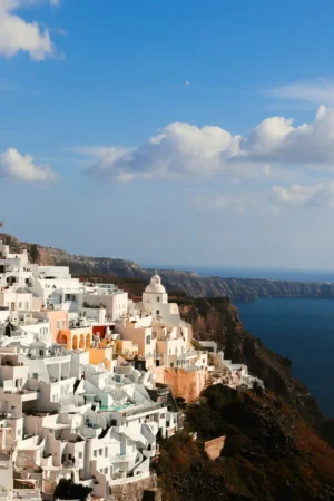 Whitewashed Cliffside Village Photographic Print 94