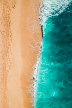 Turquoise Surf and Sandy Beach Photographic Poster 97